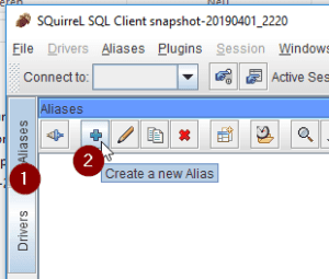 SQuirreL - erstellen eines Aliases Schritt 1
