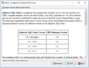 SQuirreL - Installation, Schritt 2