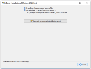 SQuirreL - Installation, Schritt 5