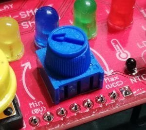 Drehpotentiometer am Richt Shield von Open-Smart