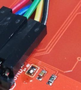 kapazitives Touchpad MPR121 Adresse 0x5B gesetzt durch ein Lötpunkt