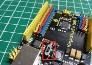 Schalter zum einstellen der Spannung am 