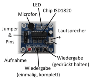 Aufbau - VoiceRecorder ISD1820