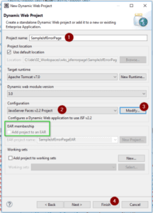 Eclipse - erstellen eines Dynamischen Webprojektes - Schritt 2