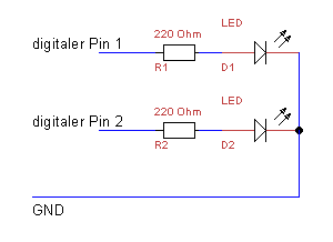 Schaltung - LED Wechselblinker
