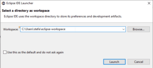 Eclipse - Workspace erstellen
