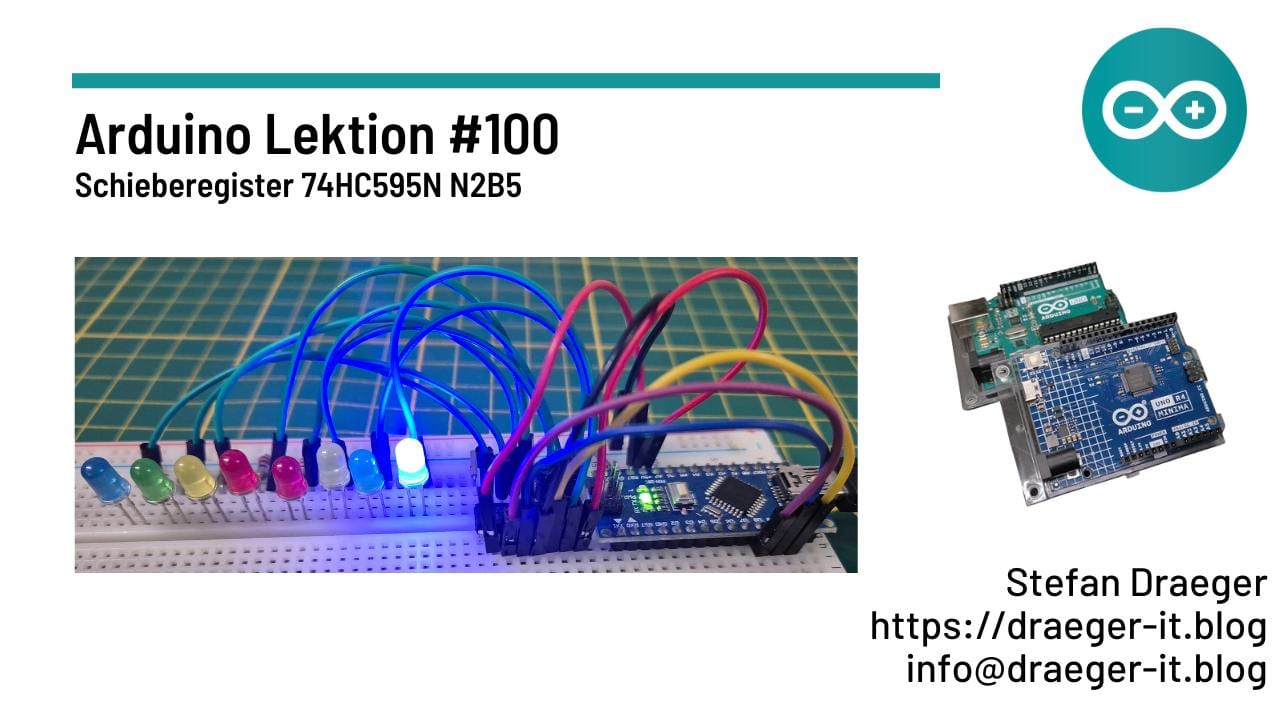 Arduino Lektion - 100 - Schieberegister