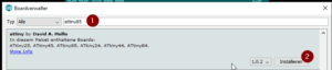 Installieren des Treibers für den Microcontroller ATtiny85
