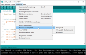Einstellungen für den RF-Nano in der Arduino IDE