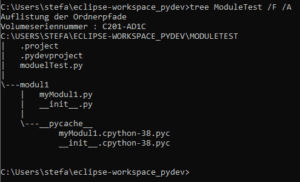Projektstruktur PyDEV