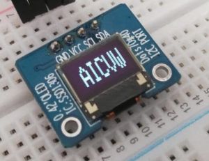 Nichtproportionale Schriftart auf dem 0,42