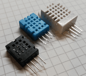 Sensoren AM2302 (schwarz), DHT11 (blau), DHT22 (weiß)