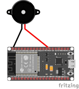 Schaltung - passiver Piezo Buzzer am ESP32