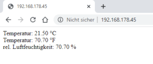Sensorwerte im Browser