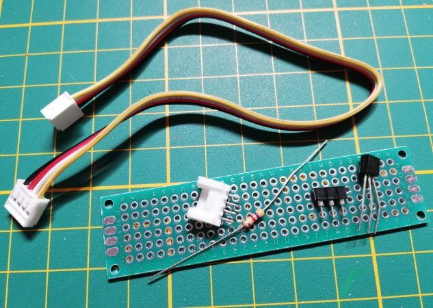 Bauteile für das DIY Grove DS18B20 Shield