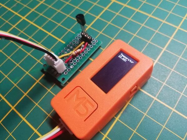 M5StickC mit DIY Grove DS18B20 Shield