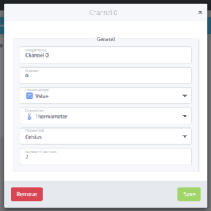 Cayenne - Konfiguration eines Widgets