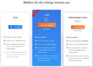 Lizenzmodel - EaseUS Data Recovery Wizard