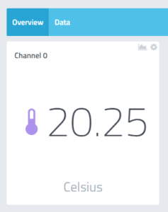 Cayenne Dashboard - Widget für den Temperatursensor DS18B20