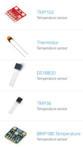 IoT Cayenne Dashboard - Temperatursensoren