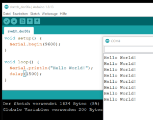 Arduino IDE / Totemduino - Hello World!