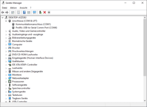 USB Gerät korrekt eingerichtet und benannt