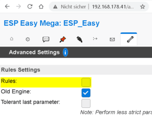 aktivieren des Reiters 