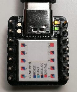 aktive LEDs auf der Vorderseite des SAMD21