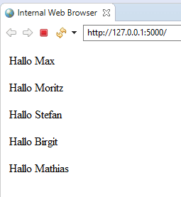 Jinja2 rendern einer Liste
