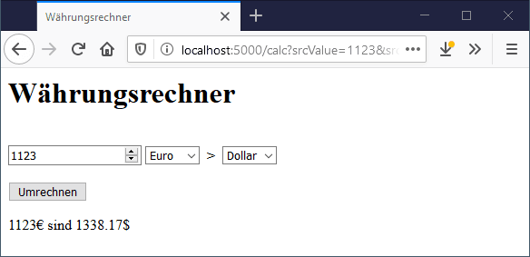 fertiges Release des Währungsrechners