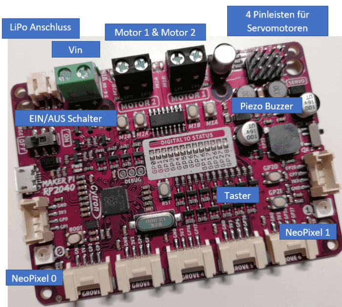 besondere Features des MAKER PI RP2040