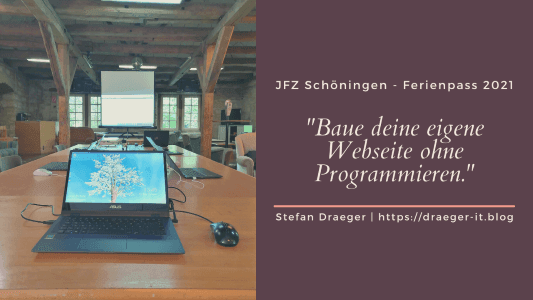 Ferienpassaktion 2021 - baue deine eigene Webseite ohne programmieren