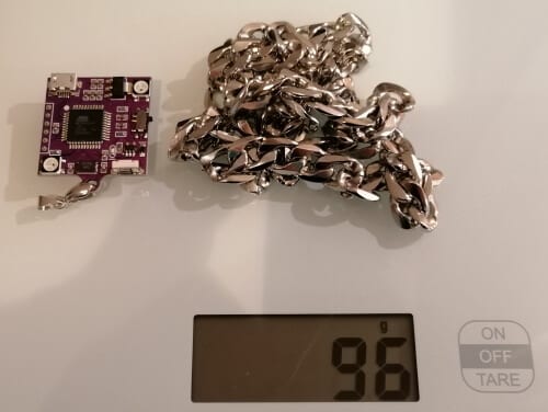 Gewicht der Panzerkette inkl. Arduino atmega32u4 Board