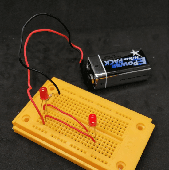 LED2 aktiv in der Antiparallelschaltung