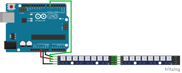 Anschluss von RGB Stripes am Arduino UNO R3 - kaskadierend