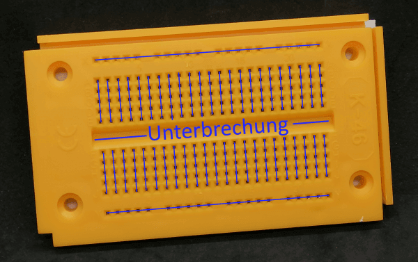 270 Pin Steckbrett - Kontaktbelegung