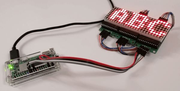 Raspberry Pi Zero 2 W mit 8x8 LED Matrix 