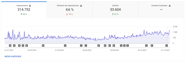 YouTube Statistik - 2021