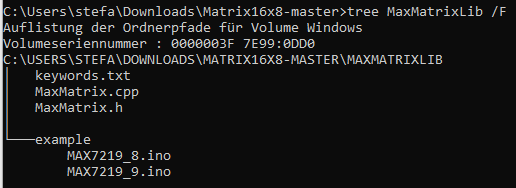 Struktur einer Ordners für den späteren Import in der Arduino IDE