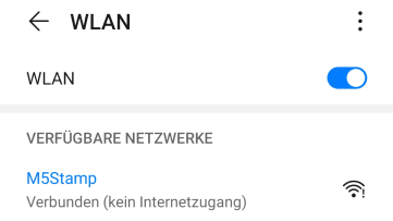 Aufbau einer WiFi-Verbindung mit einem Android Handy - Schritt 3