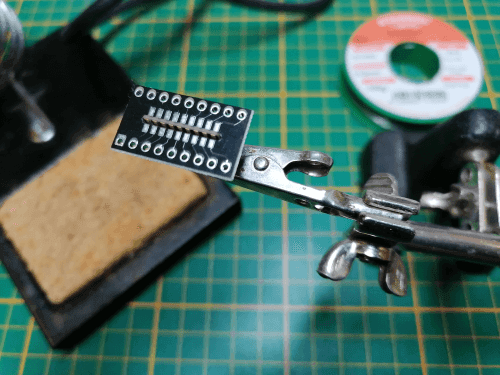 Adapterplatine auf ESP-01M - bereit zum löten