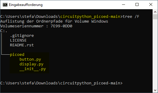 Ordnerstruktur des Modules 