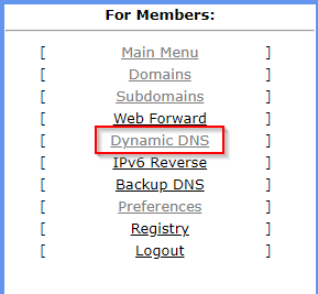 Hauptmenü von freedns_afraid