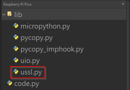 installierte Module auf dem Pi Pico W