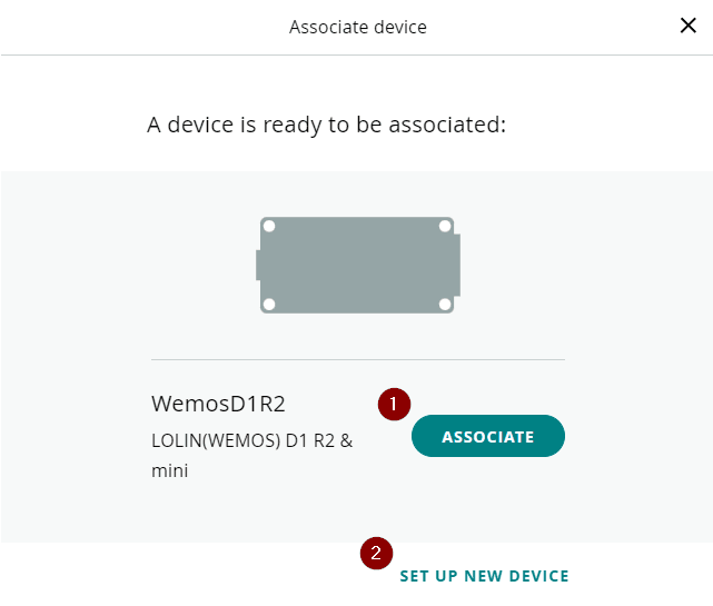 Verbinden des Mikrocontrollers mit dem Thing in der Arduino Cloud