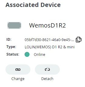 erfolgreich verknüpfter Mikrocontroller