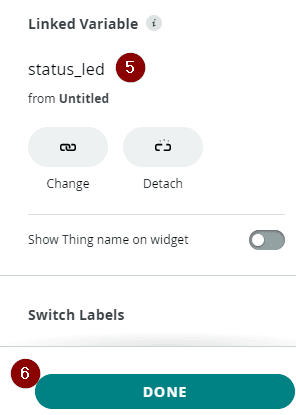 erfolgreich verbundene Variable