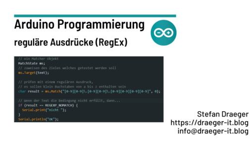 Arduino - reguläre Ausdrücke verwenden