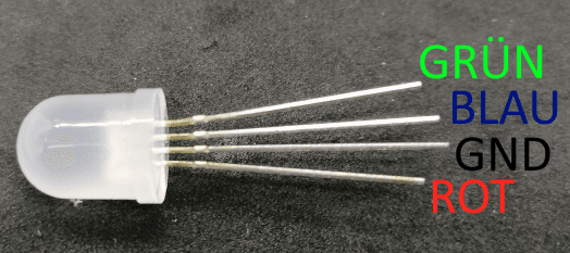 Pinout der 10mm RGB LED