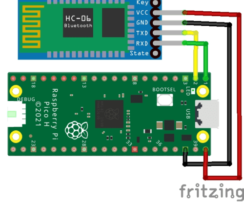 Bluetooth Modul HC-06 am Raspberry Pi Pico